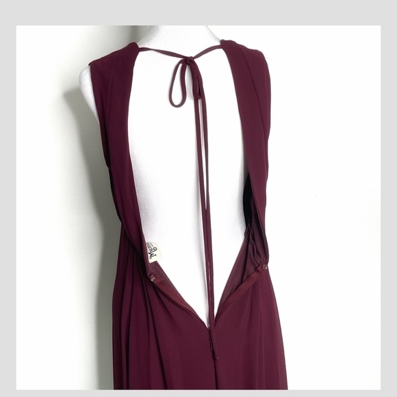 Show Me Your MuMu Dress Empire Waist Sleeveless Chiffon Maxi Length Keyhole Back - Picture 7 of 11